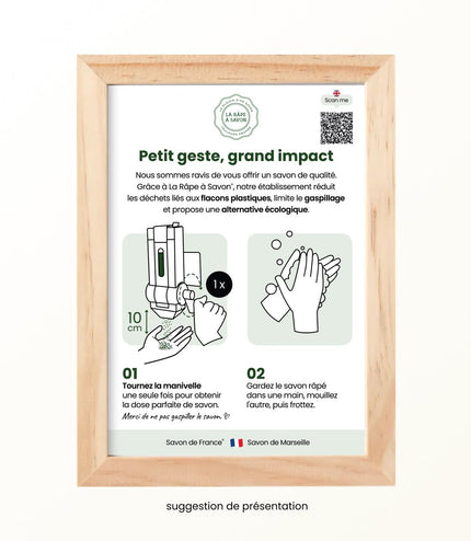Autocollant repositionnable explicatif | 10x15cm - La Râpe à Savon